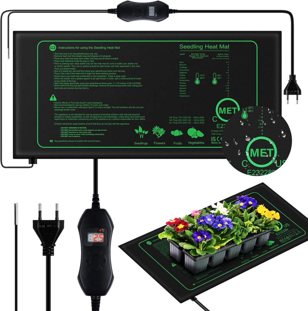 Tappetino riscaldante per semenzaio, orto e giardinaggio! 1 tappetino riscaldante per semenzaio